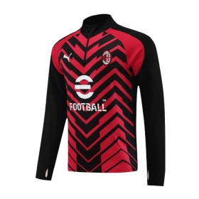AC Milan Trainings Sweatshirt Quarter-Zip 2023-24 Röd svart